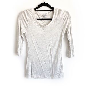 Charlotte Russe Gray Three Quarter Sleeve Top M